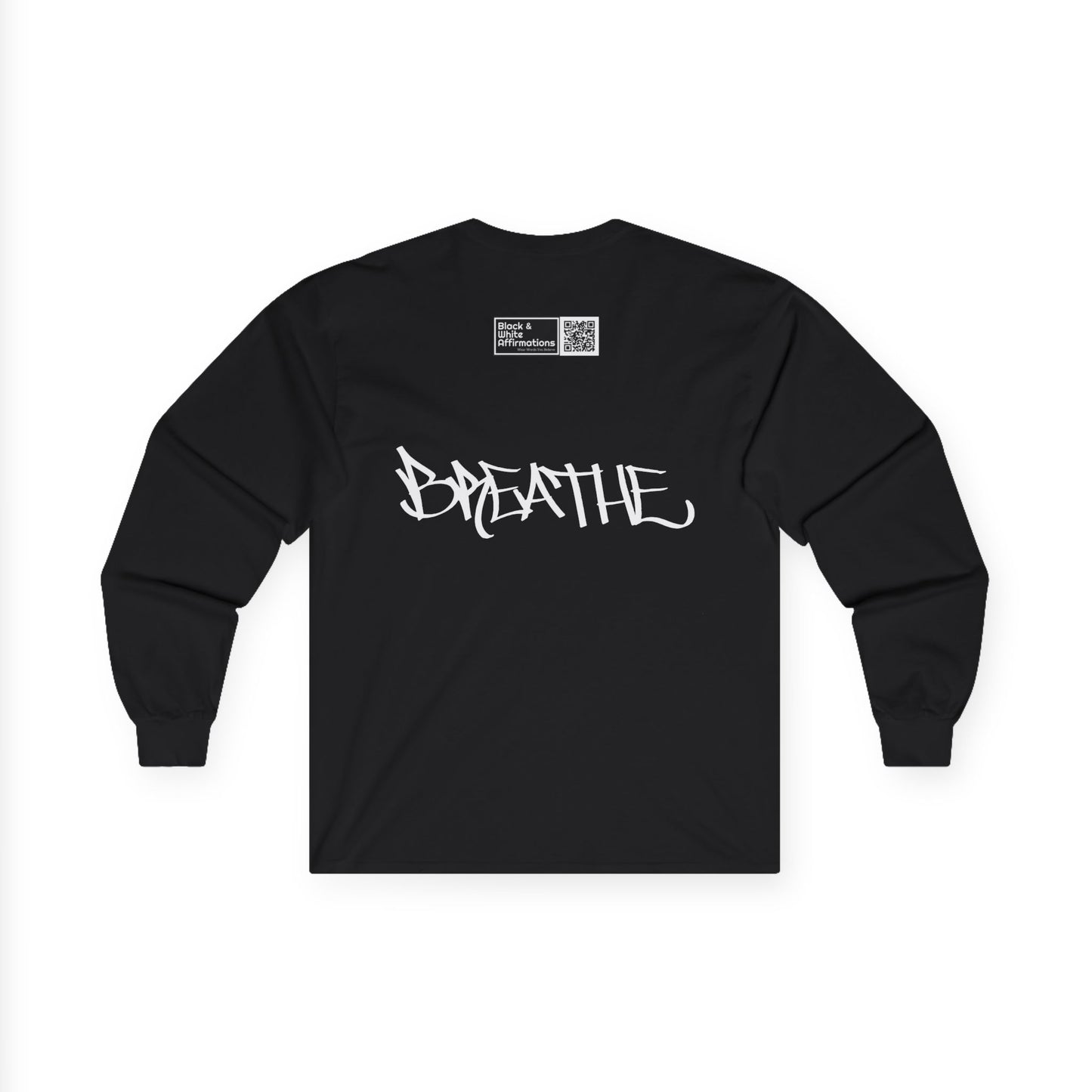 BREATHE (HAND DRAWN) Long Sleeve Tee (BLACK)
