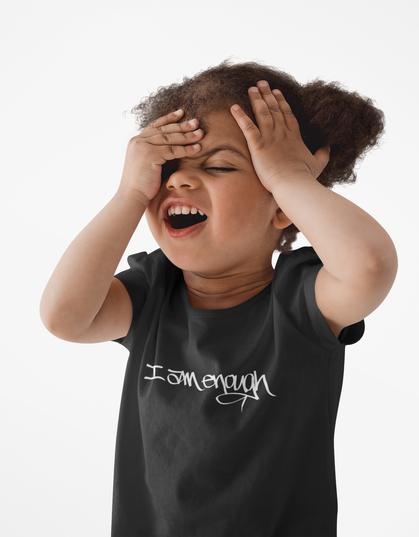 I Am Enough, You Are Enough (BLACK) - FUTURE Organic Rib Baby Tee