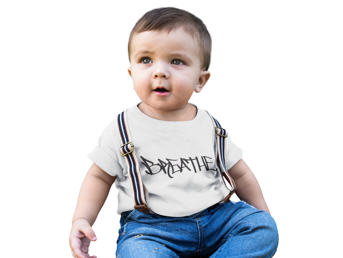 Breathe (WHITE) - FUTURE Organic Rib Baby Tee