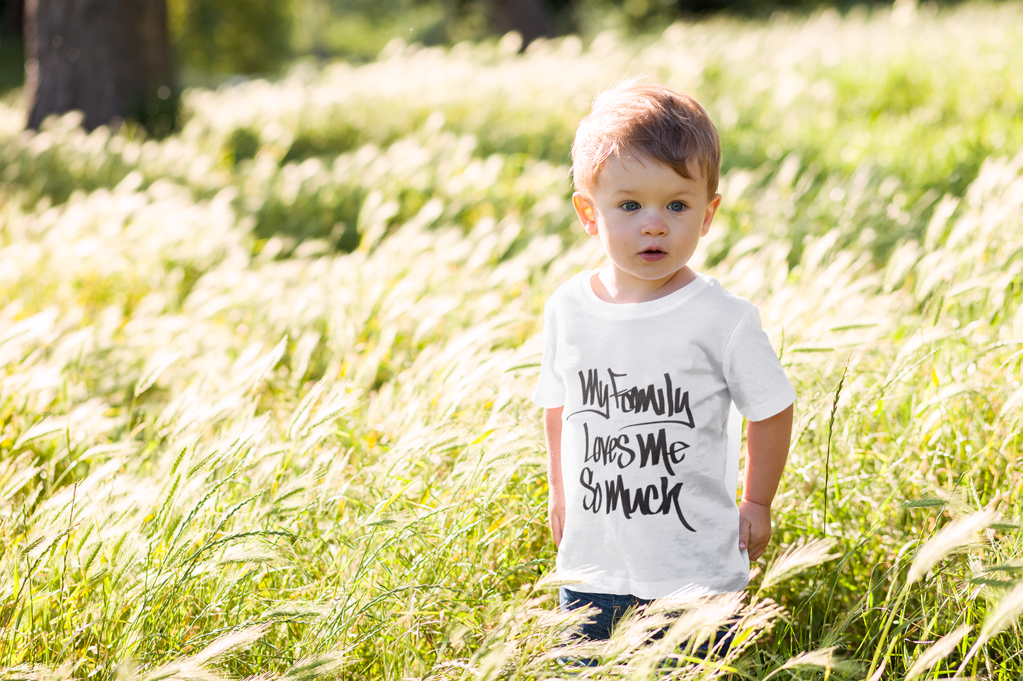 My Family Loves Me So Much (WHITE) - FUTURE Organic Rib Baby Tee