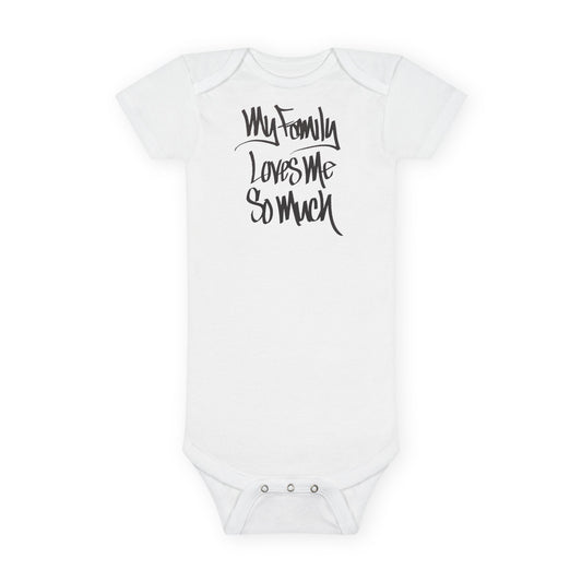 My Family Loves Me So Much (WHITE) - FUTURE - Organic Baby Onesie®