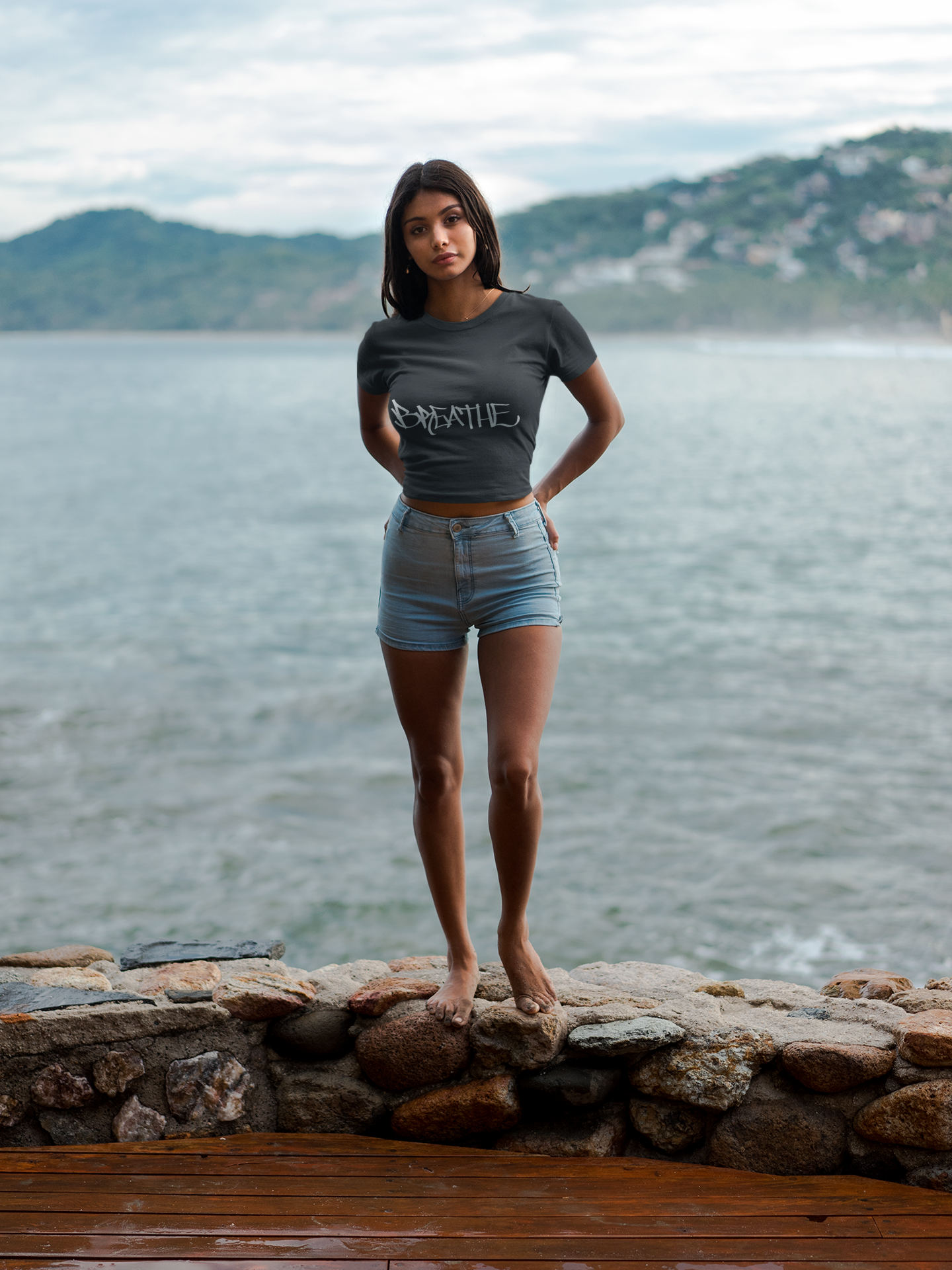 BREATHE WOMEN'S (HAND DRAWN) - BLACK