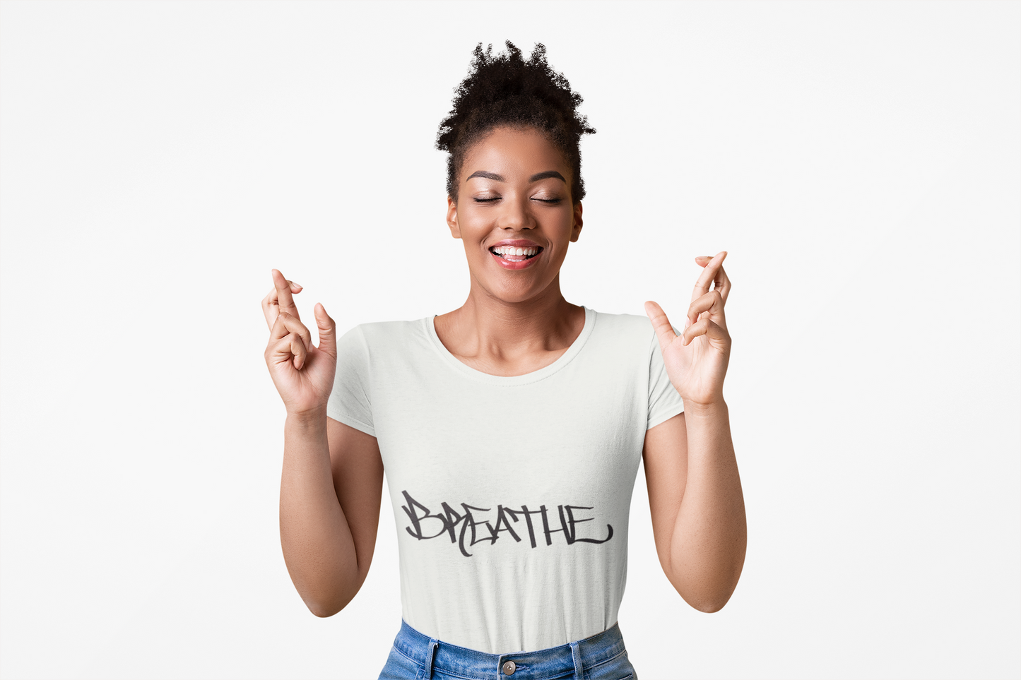 BREATHE WOMEN'S (HAND DRAWN) - WHITE