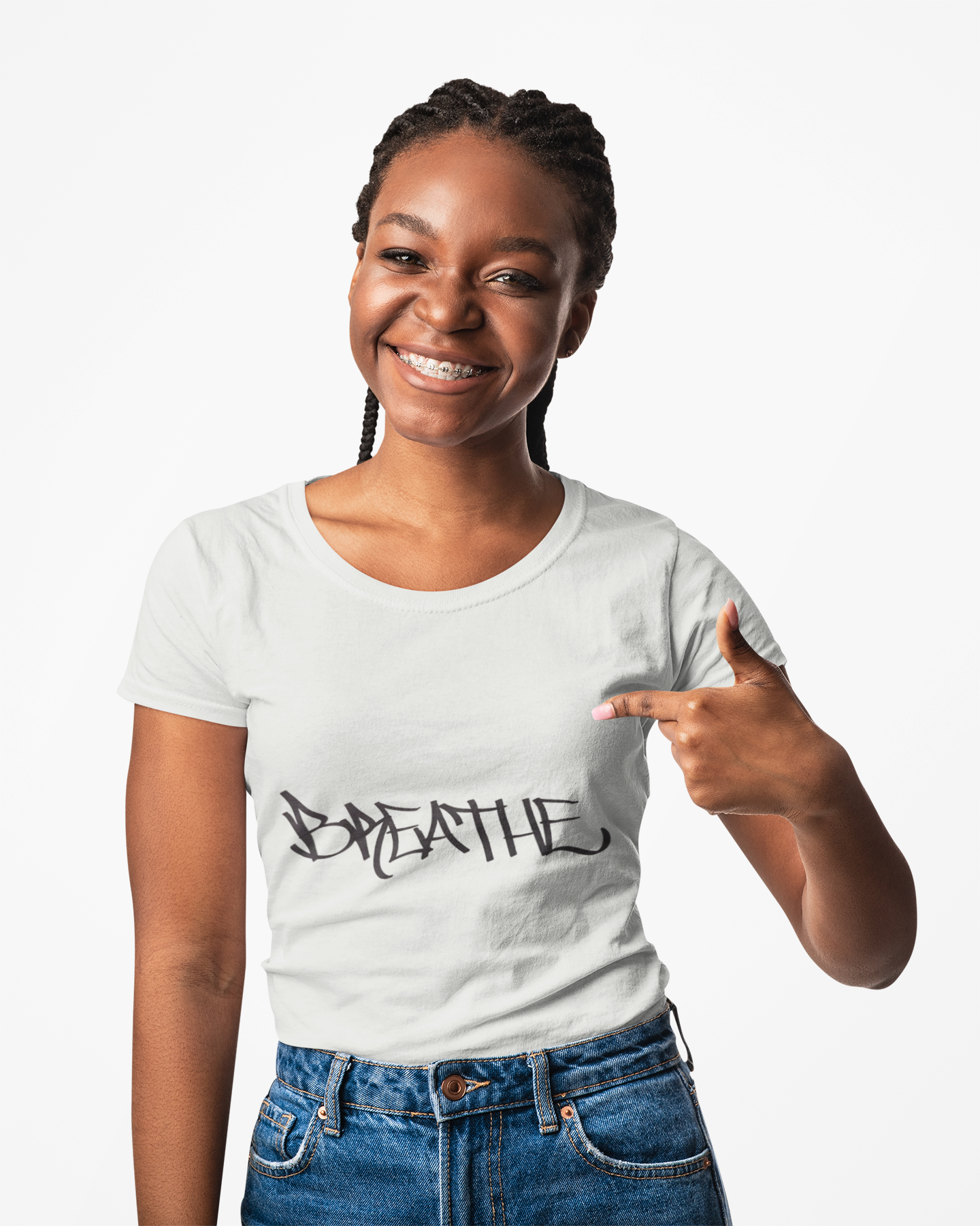 BREATHE WOMEN'S (HAND DRAWN) - WHITE