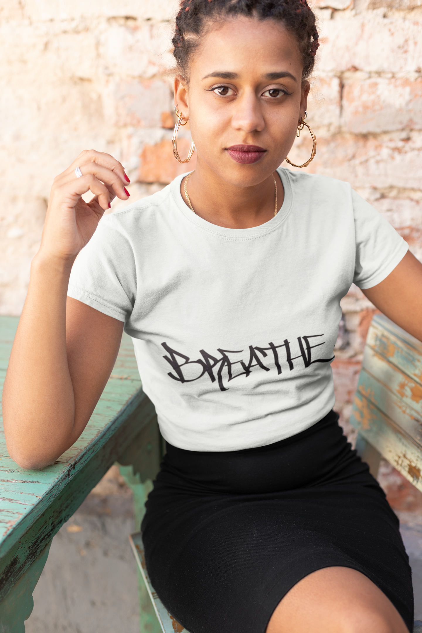 BREATHE WOMEN'S (HAND DRAWN) - WHITE