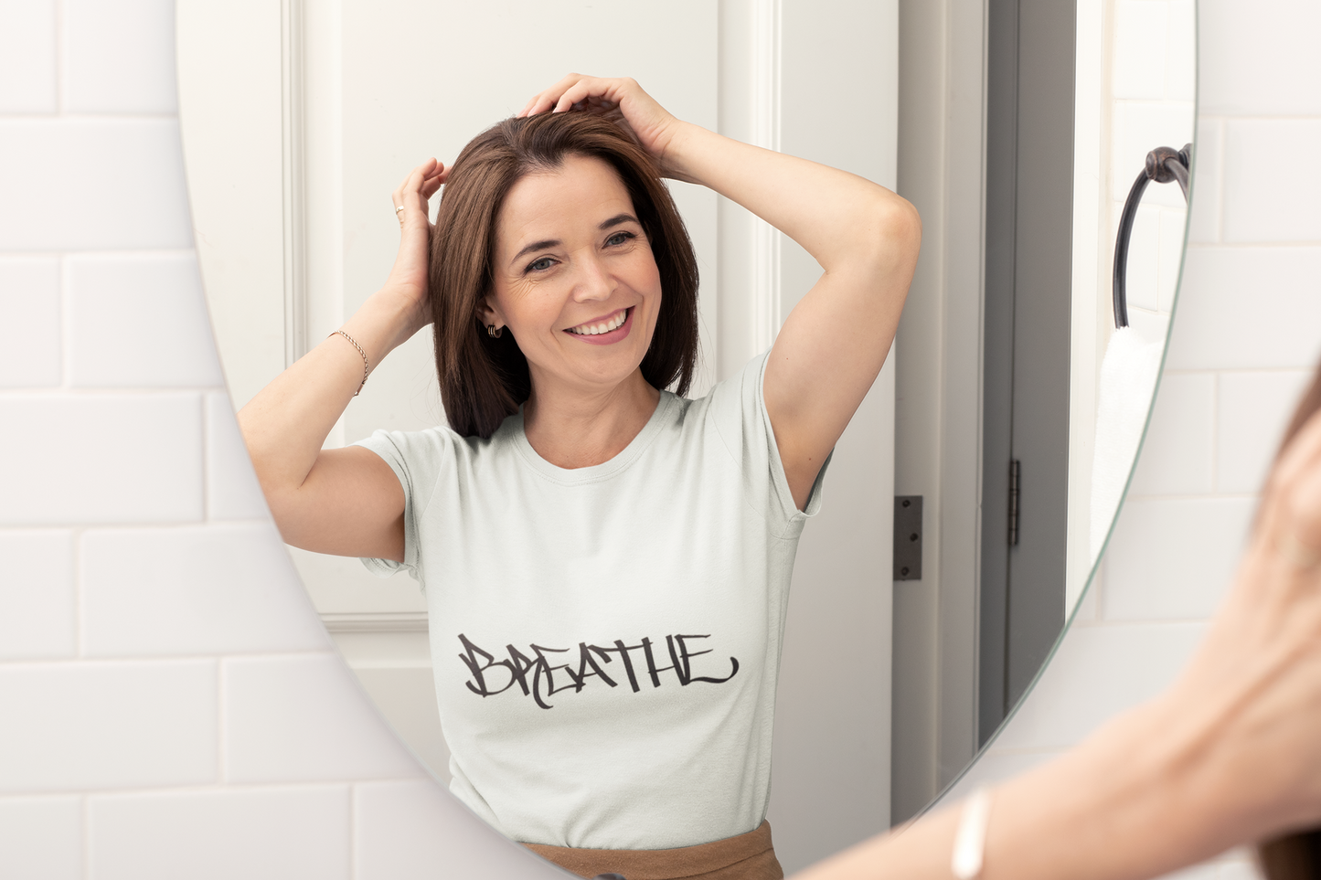 BREATHE WOMEN'S (HAND DRAWN) - WHITE