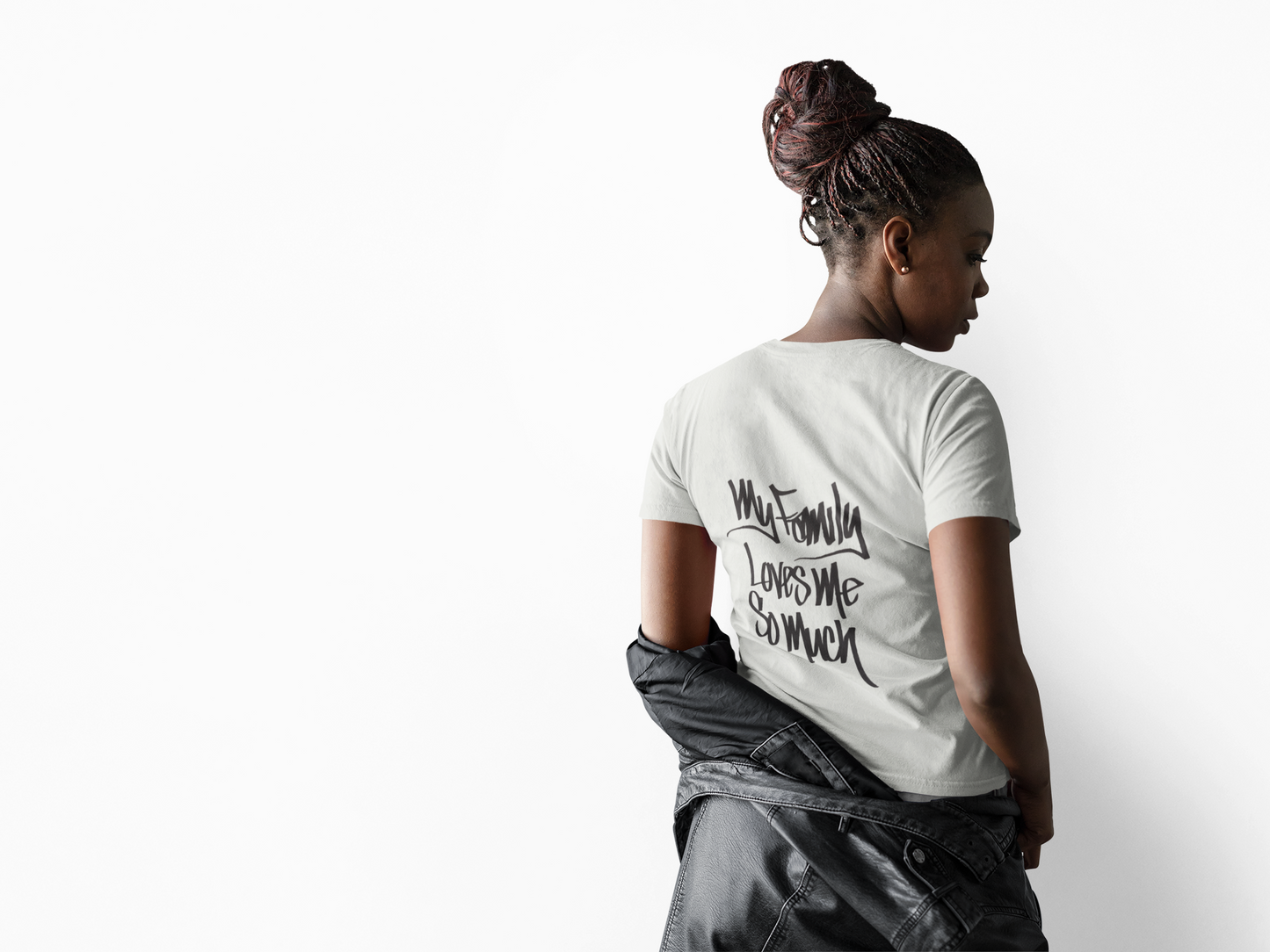 MY FAMILY LOVES ME SO MUCH WOMEN'S (HAND DRAWN) - WHITE