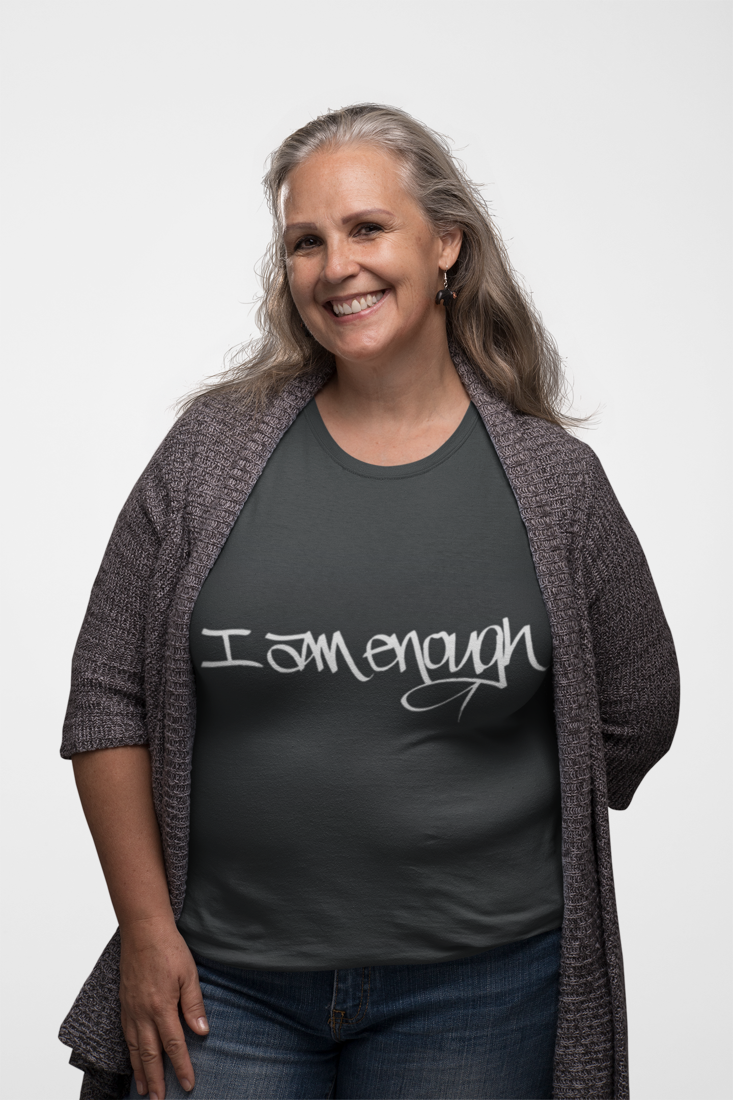 I AM ENOUGH, YOU ARE ENOUGH WOMEN'S (HAND DRAWN) - BLACK