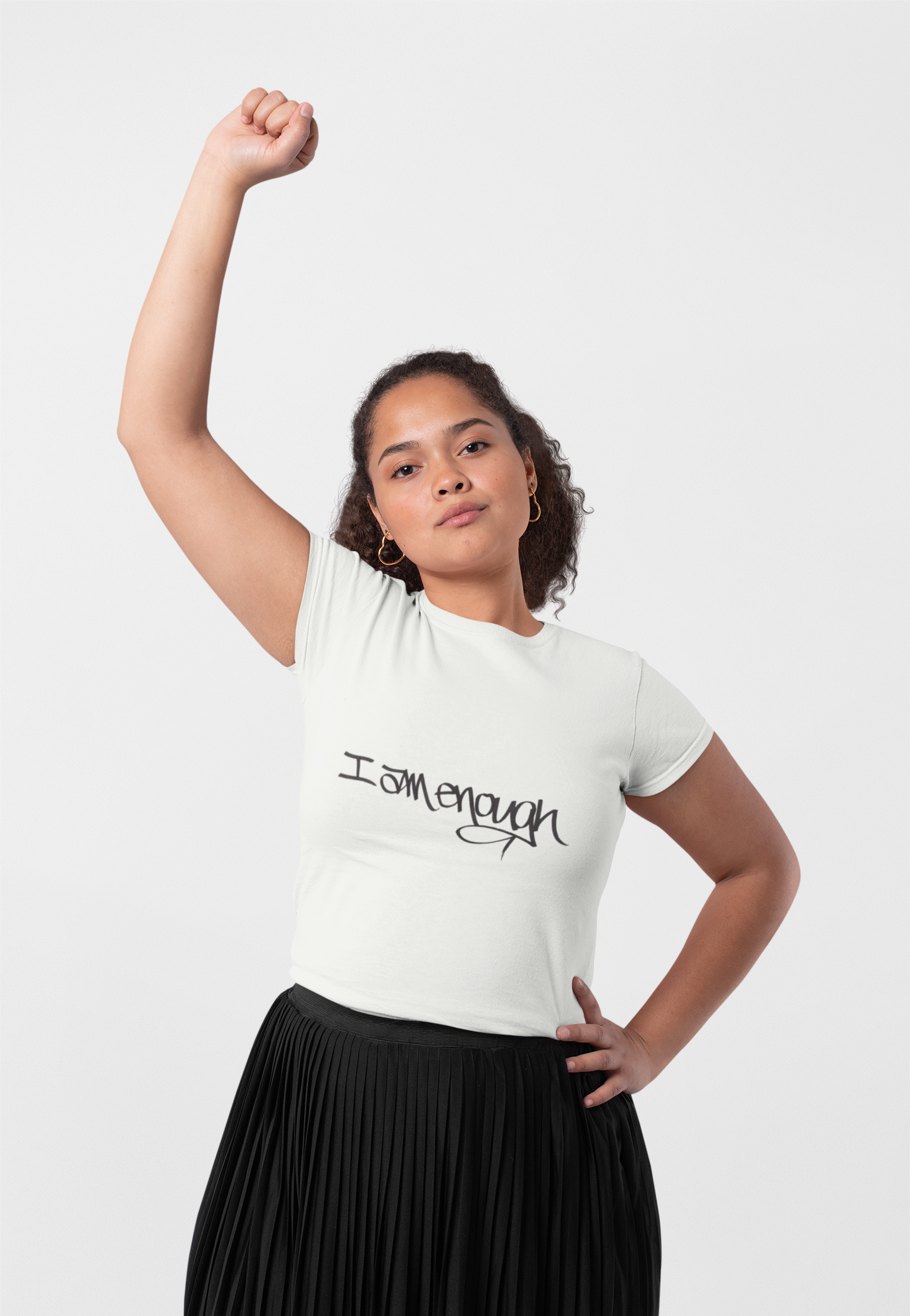 I AM ENOUGH, YOU ARE ENOUGH WOMEN'S (HAND DRAWN) - WHITE