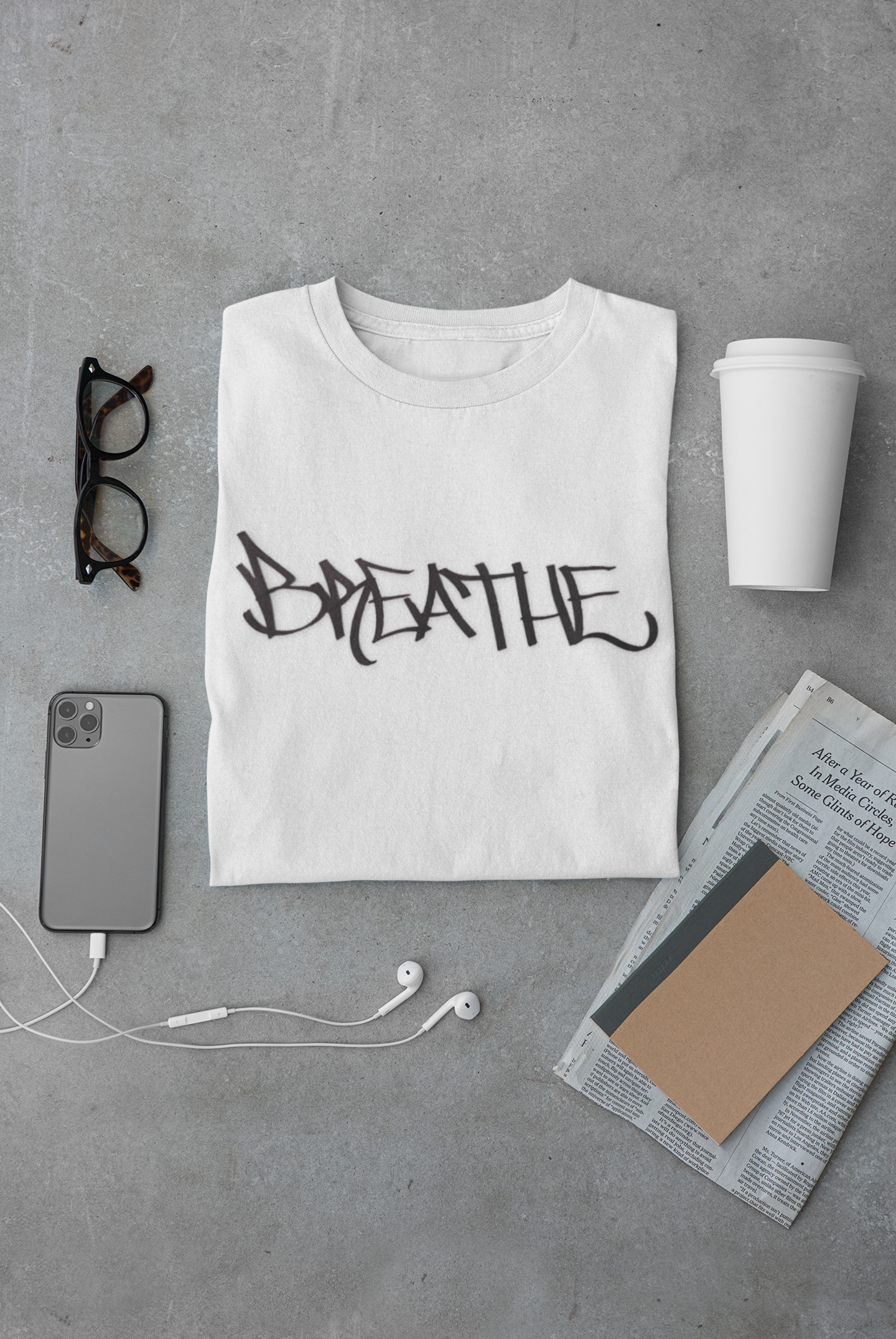 BREATHE (HAND DRAWN) WHITE