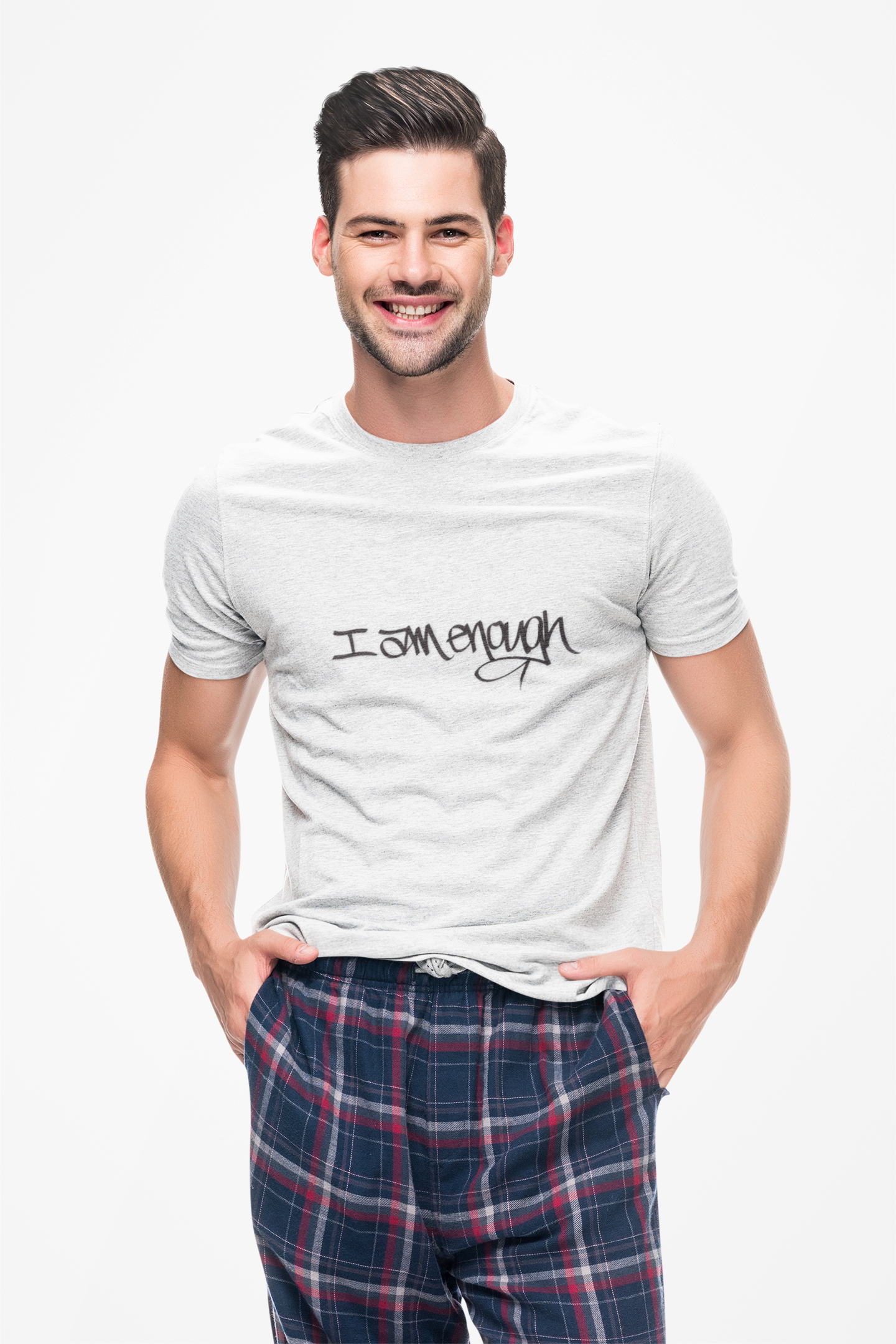 I AM ENOUGH, YOU ARE ENOUGH (HAND DRAWN) WHITE