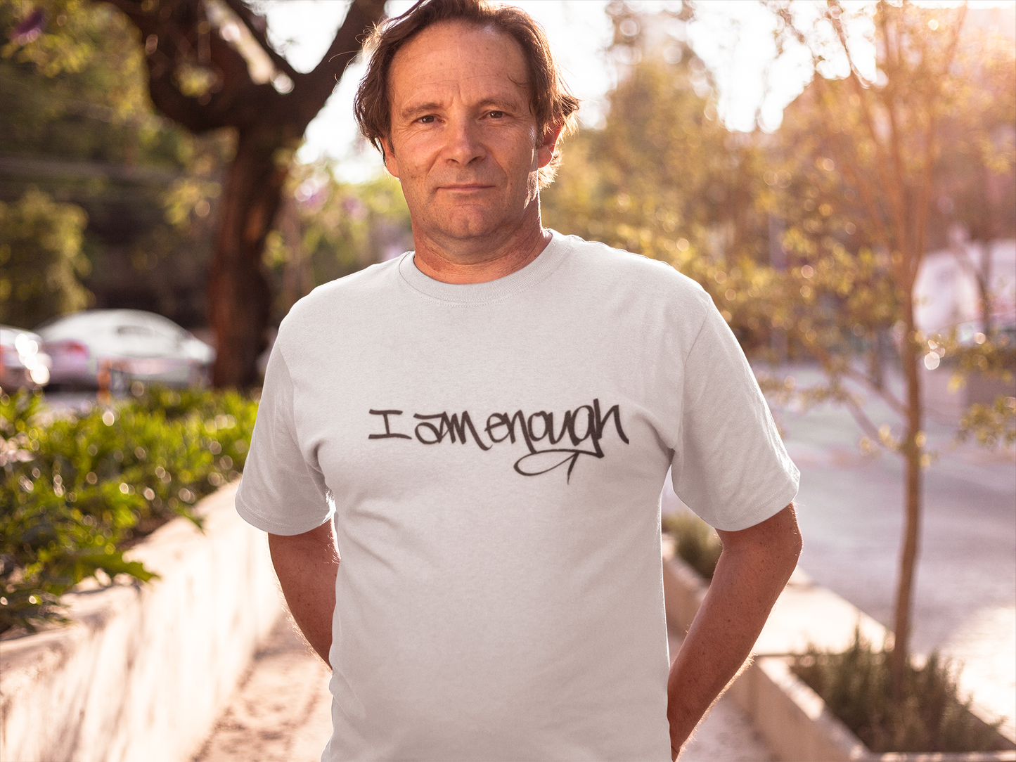 I AM ENOUGH, YOU ARE ENOUGH (HAND DRAWN) WHITE
