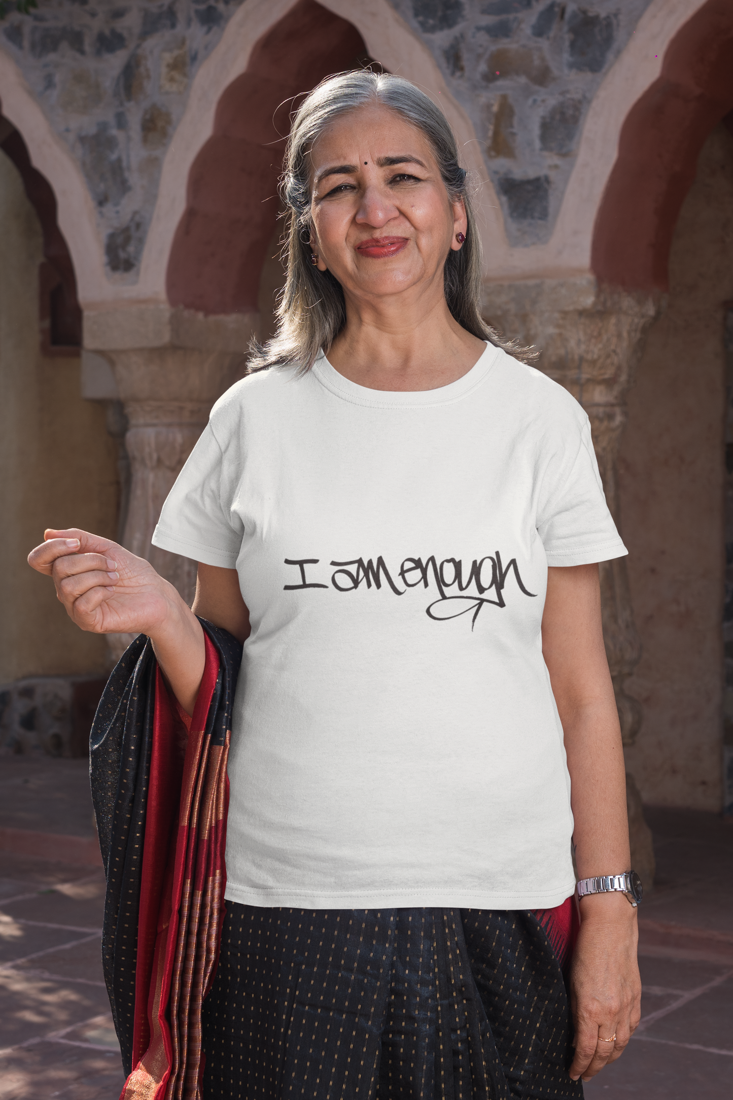 I AM ENOUGH, YOU ARE ENOUGH (HAND DRAWN) WHITE