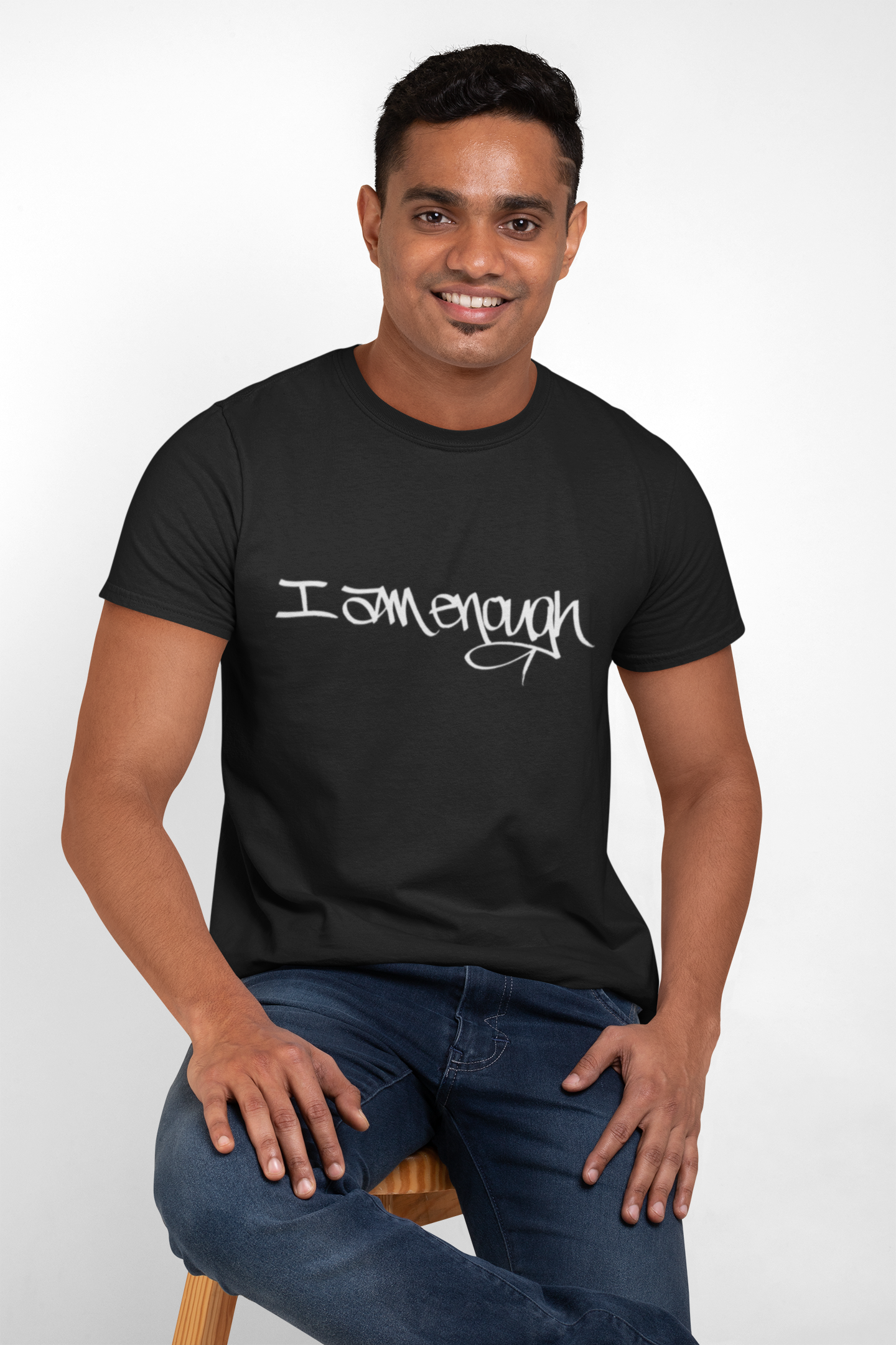 I AM ENOUGH, YOU ARE ENOUGH (HAND DRAWN) BLACK