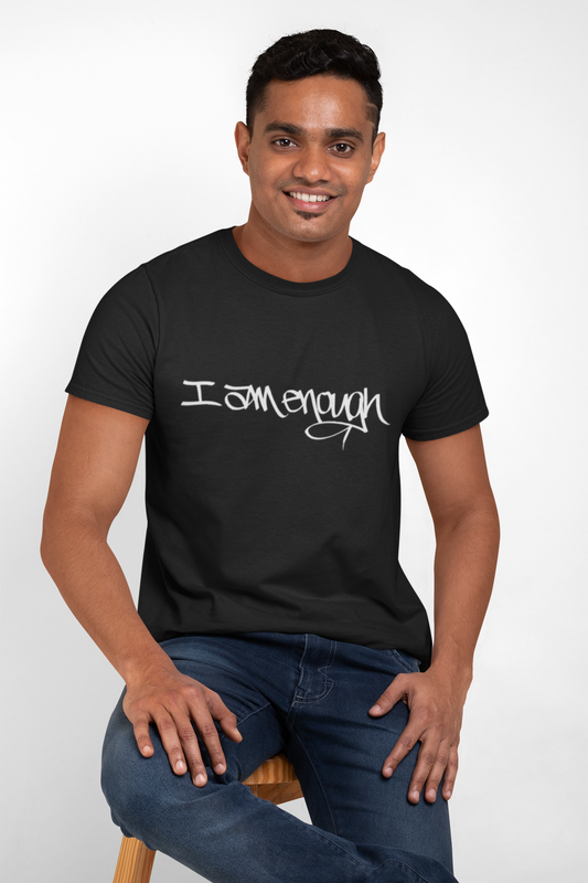 I AM ENOUGH, YOU ARE ENOUGH (HAND DRAWN) BLACK