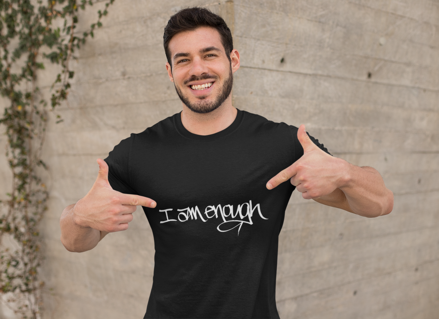I AM ENOUGH, YOU ARE ENOUGH (HAND DRAWN) BLACK
