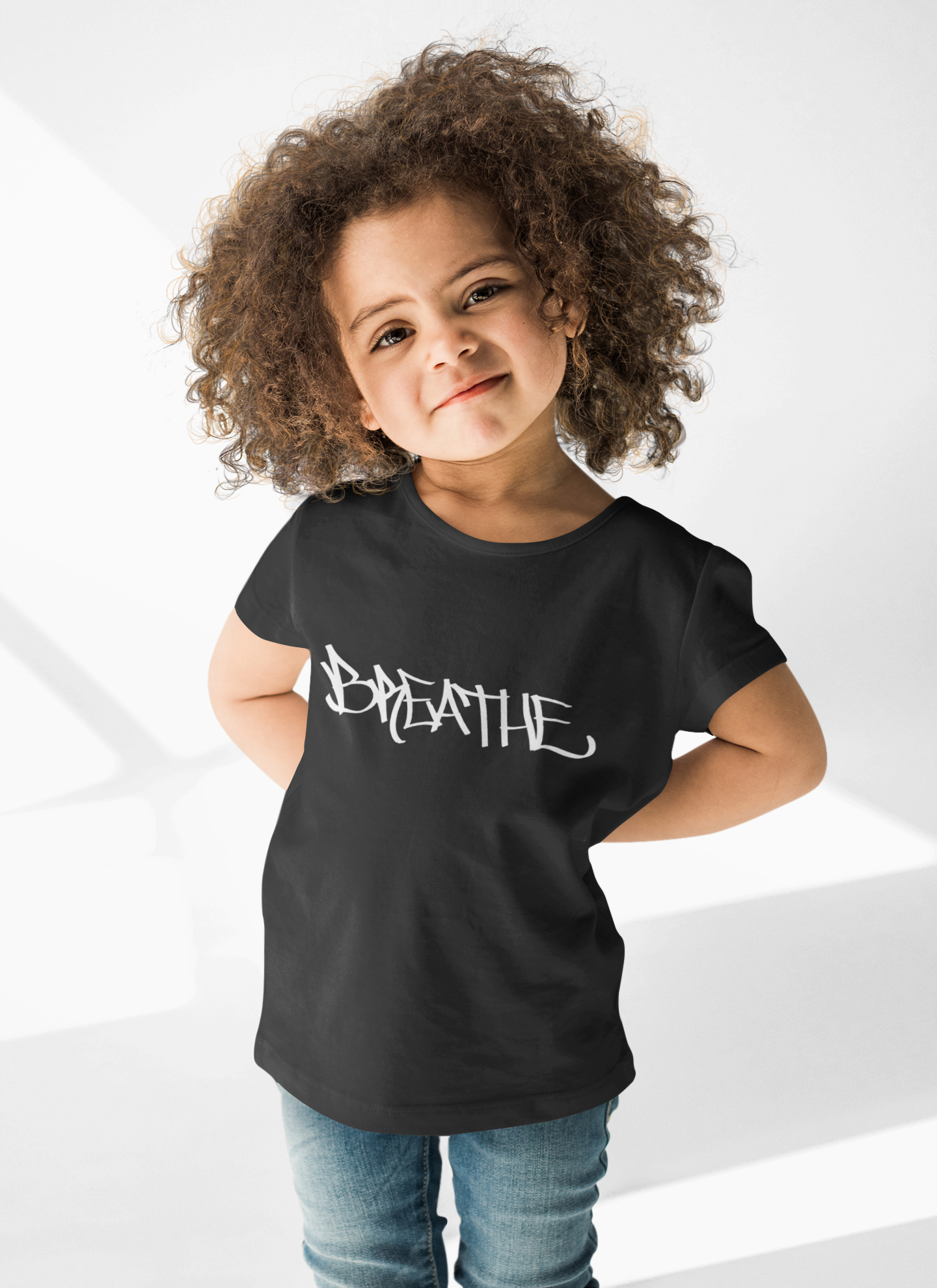 Breathe (BLACK) - FUTURE Organic Rib Baby Tee