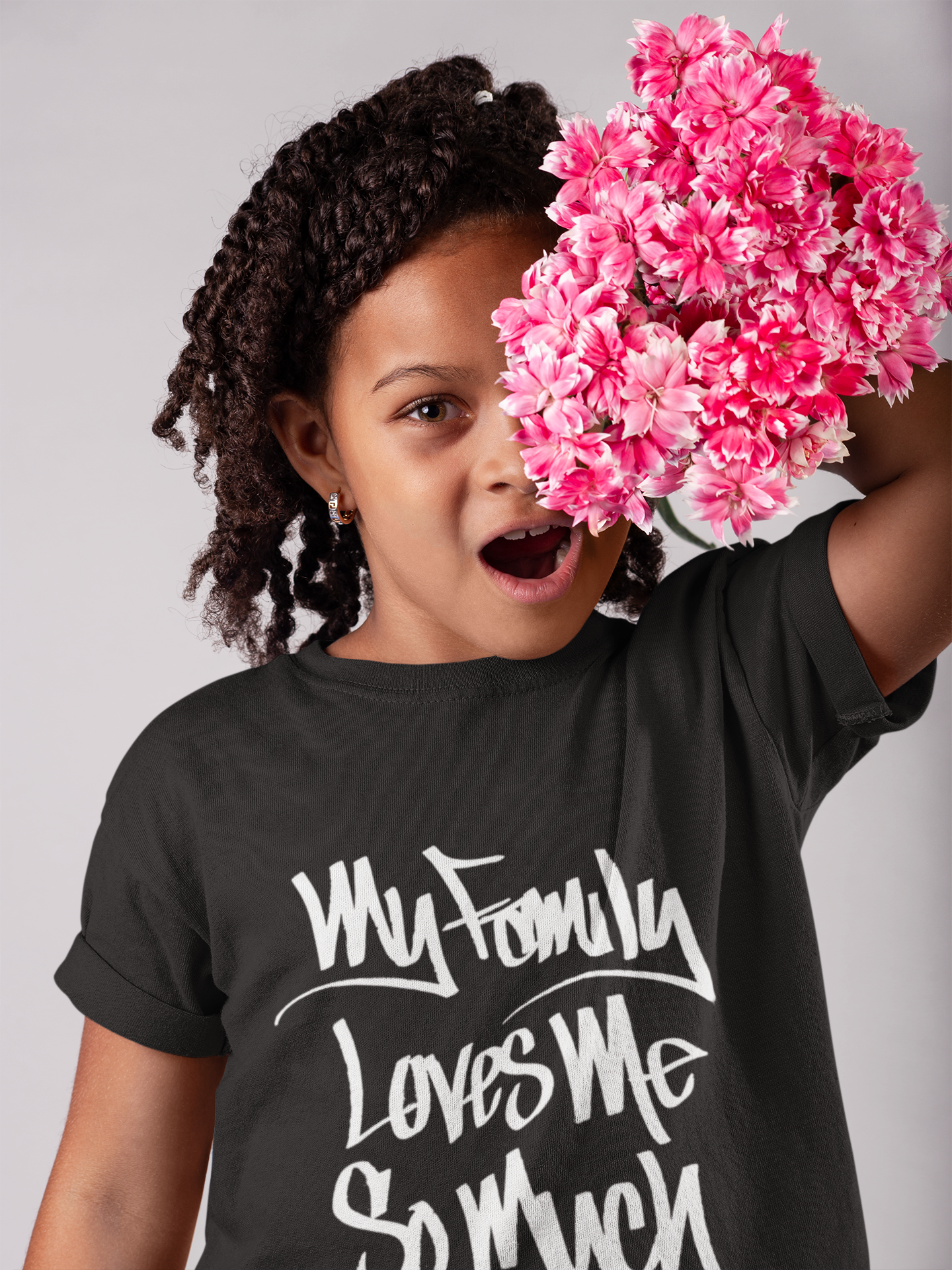 My Family Loves Me So Much (BLACK) - FUTURE Organic Rib Baby Tee