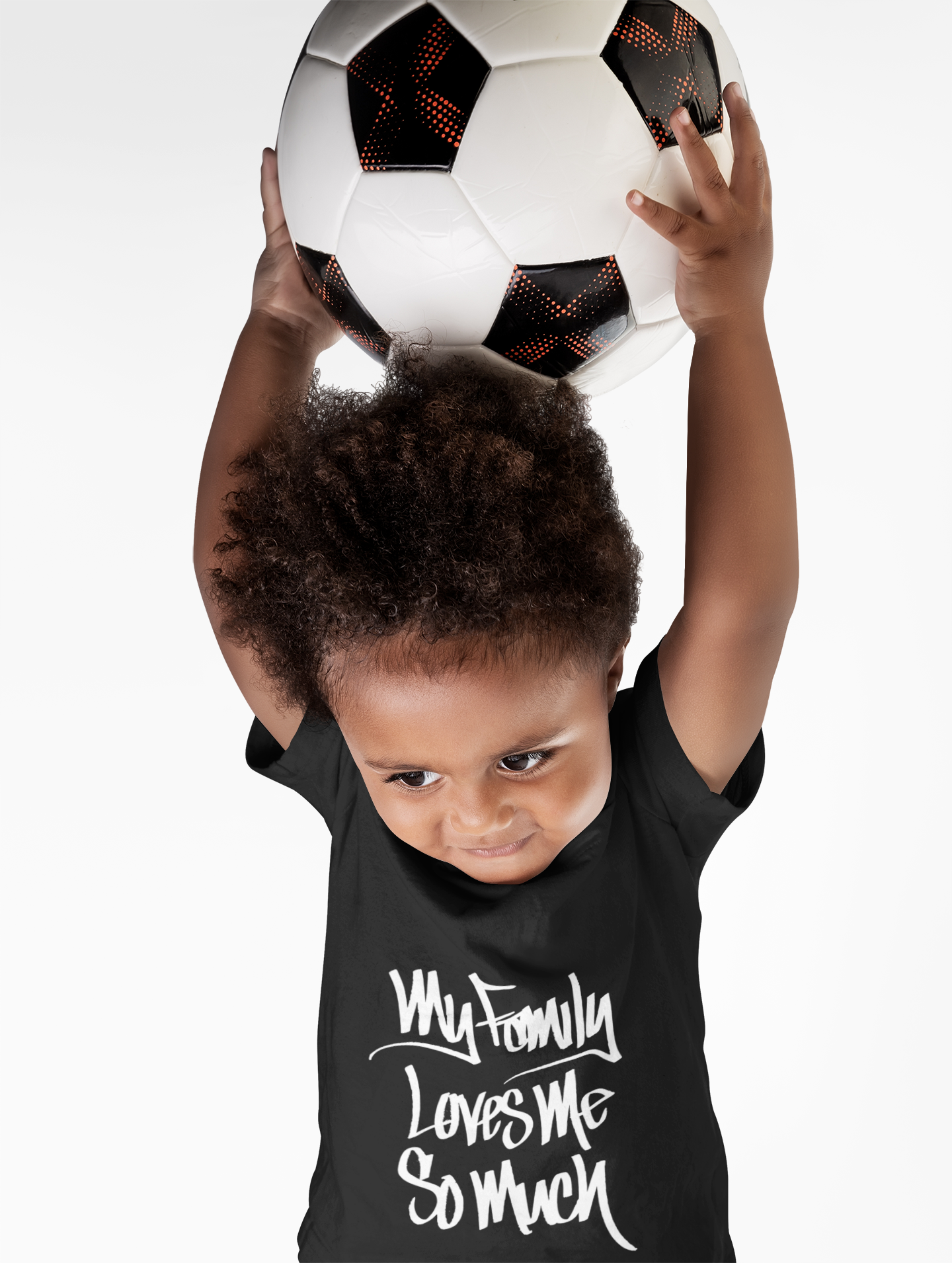 My Family Loves Me So Much (BLACK) - FUTURE Organic Rib Baby Tee