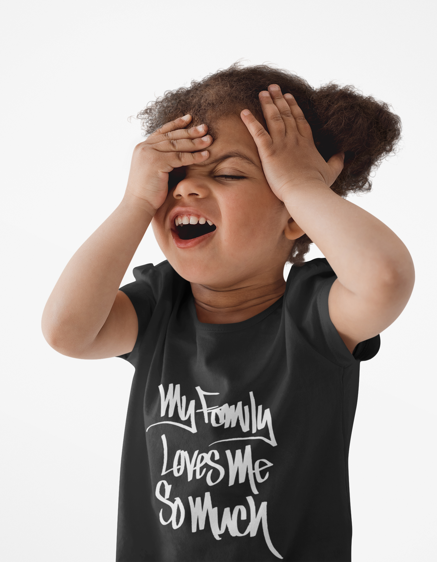 My Family Loves Me So Much (BLACK) - FUTURE Organic Rib Baby Tee