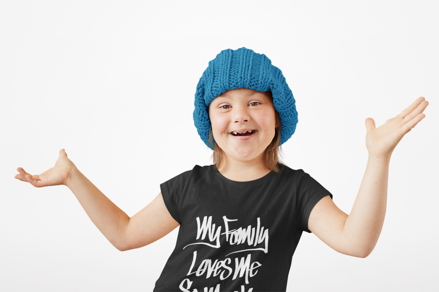 My Family Loves Me So Much (BLACK) - FUTURE Organic Rib Baby Tee