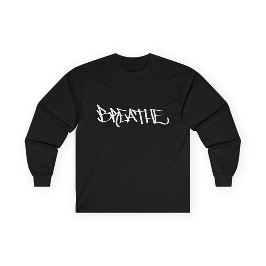 BREATHE (HAND DRAWN) Long Sleeve Tee (BLACK)