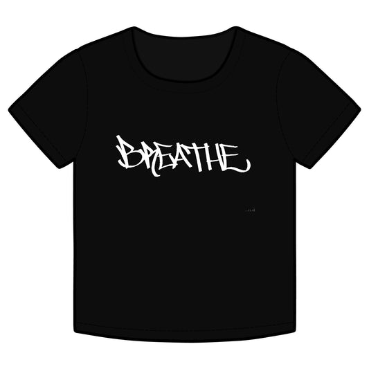 Breathe (BLACK) - FUTURE Organic Rib Baby Tee