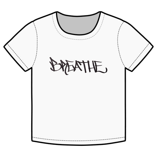 Breathe (WHITE) - FUTURE Organic Rib Baby Tee